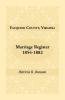 Fauquier County Virginia Marriage Register 1854-1882