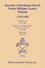 Records of Dettingen Parish Prince William County Virginia Vestry Book 1745-1785 Minutes of Meetings of the Overseers of the Poor 1788-1802 Ind