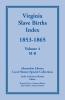 Virginia Slave Births Index 1853-1865 Volume 4 M-R
