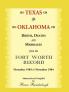 Texas and Oklahoma Births Deaths and Marriages from the Fort Worth Record