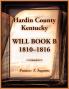 Hardin County Kentucky Will Book B 1810-1816