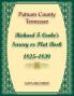 Putnam County Tennessee Richard F. Cook's Survey or Plat Book 1825-1839
