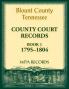 Blount County Tennessee County Court Records Book 1 1795-1804