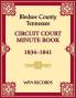 Bledsoe County Tennessee Circuit Court Minute Book 1834-1841