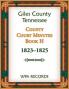 Giles County Tennessee County Court Minutes Book H 1823-1825