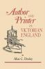 Author and Printer in Victorian England (Victorian Literature and Culture Series)