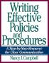 Writing Effective Policies and Procedures