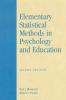 Elementary Statistical Methods in Psychology and Education