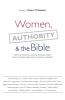 Women Authority & the Bible