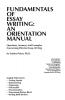 FUNDAMENTALS OF ESSAY WRITING