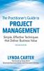 The Practitioner's Guide to Project Management: Simple Effective Techniques That Deliver Business Value
