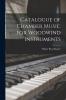 Catalogue of Chamber Music for Woodwind Instruments