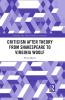 Criticism After Theory from Shakespeare to Virginia Woolf