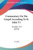 Commentary On The Gospel According To St. John V1: St. John 1-8 (1874)
