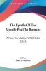 The Epistle Of The Apostle Paul To Romans: A New Translation With Notes (1873)