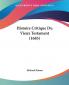Histoire Critique Du Vieux Testament (1685)