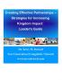 Creating Effective Partnerships --Strategies for Increasing Kingdom Impact