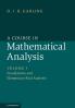A Course in Mathematical Analysis