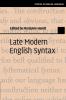 Late Modern English Syntax