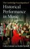 The Cambridge Encyclopedia of Historical Performance in             Music
