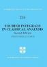 Fourier Integrals in Classical Analysis