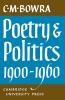Poetry and Politics 1900 1960
