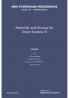 Materials and Devices for Smart Systems III