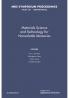 Materials Science and Technology for Nonvolatile Memories