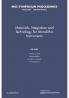 Materials Integration and Technology for Monolithic Instruments