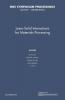 Laser-Solid Interactions for Materials Processing
