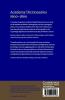 Academy Dictionaries 1600-1800