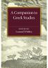 A Companion to Greek Studies
