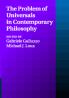 The Problem of Universals in Contemporary Philosophy