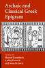 Archaic and Classical Greek Epigram