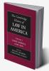 The Cambridge History of Law in America Volume I