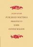 A List of His Published Writings Presented to John Dover Wilson on His Eightieth Birthday
