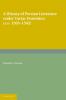 A History of Persian Literature Under Tartar Dominion (Ad 1265 1502)