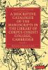 A Descriptive Catalogue of the Manuscripts in the Library of Corpus Christi College Cambridge