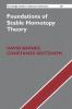 Foundations of Stable Homotopy Theory