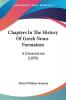 Chapters In The History Of Greek Noun-Formation