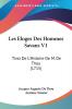 Les �����loges des Hommes Savants V1: Tir�����s de l'Histoire de M. de Thou (1715) est un livre �����crit par Jacques Auguste de Thou. Ce livre est une collection d'�����loges pour les hommes savants qui ont contribu����� ������ l'avancement de la science et de la culture. Les �����loges sont tir�����s de l'histoire de M. de Thou, qui �����tait un c�����l�����bre historien fran�����ais du XVIe si�����cle. Les �����loges couvrent une vari�����t����� de sujets, allant de la philosophie ������ la m�����decine en passant par la litt�����rature. Le livre est �����crit en fran�����ais et est consid�����r����� comme une source importante pour l'histoire de la science et de la culture du XVIIe si�����cle. Les �����loges des Hommes Savants V1: Tir�����s de l'Histoire de M. de Thou (1715) est un livre essentiel pour les �����tudiants et les chercheurs qui s'int�����ressent ������ l'histoire de la science et de la culture en France.This Book Is In French.This scarce antiquarian book is a facsimile reprint of the old original and may contain some imperfections such as library marks and notations. Because we believe this work is culturally important, we have made it available as part of our commitment for protecting, preserving, and promoting the world's literature in affordable, high quality, modern editions, that are true to their original work.
