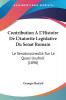 Contribution A��L'Histoire De L'Autorite Legislative Du Senat Romain