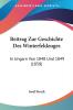 Beitrag Zur Geschichte Des Winterfeldzuges
