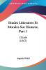 Etudes Litteraires Et Morales Sur Homere Part 1