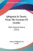 Iphigenia In Tauris From The German Of Goethe
