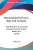 Memoranda On France Italy And Germany