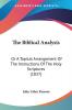 The Biblical Analysis