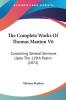 The Complete Works Of Thomas Manton V6: Containing Several Sermons Upon The 119th Psalm (1872)