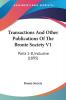 Transactions And Other Publications Of The Bronte Society V1: Parts 1-8 Inclusive (1895)
