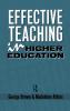 Effective Teaching in Higher Education